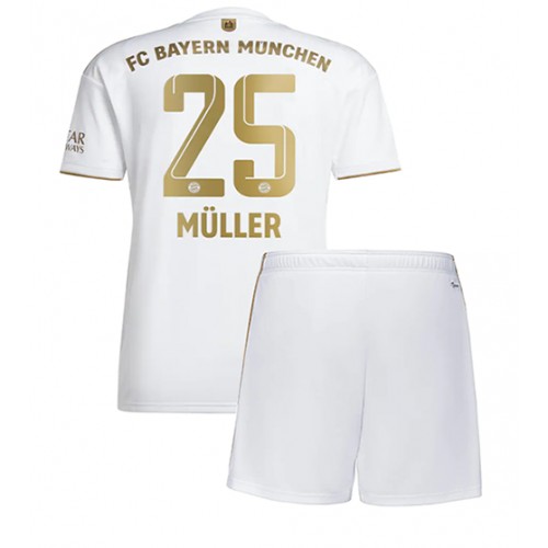 Dres Bayern Munich Thomas Muller #25 Gostujuci za djecu 2022-23 Kratak Rukav (+ kratke hlače)